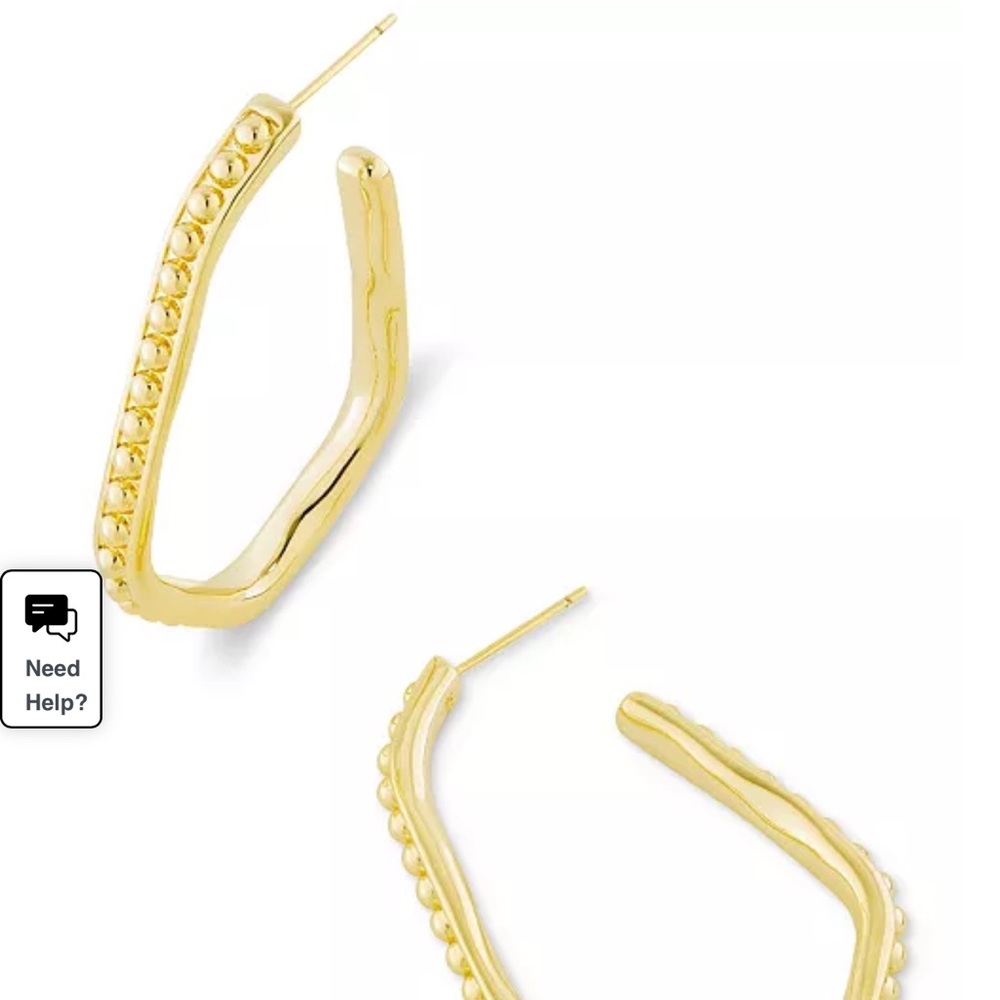 Kendra Scott Lonnie Elegant Gold Hoop Earrings